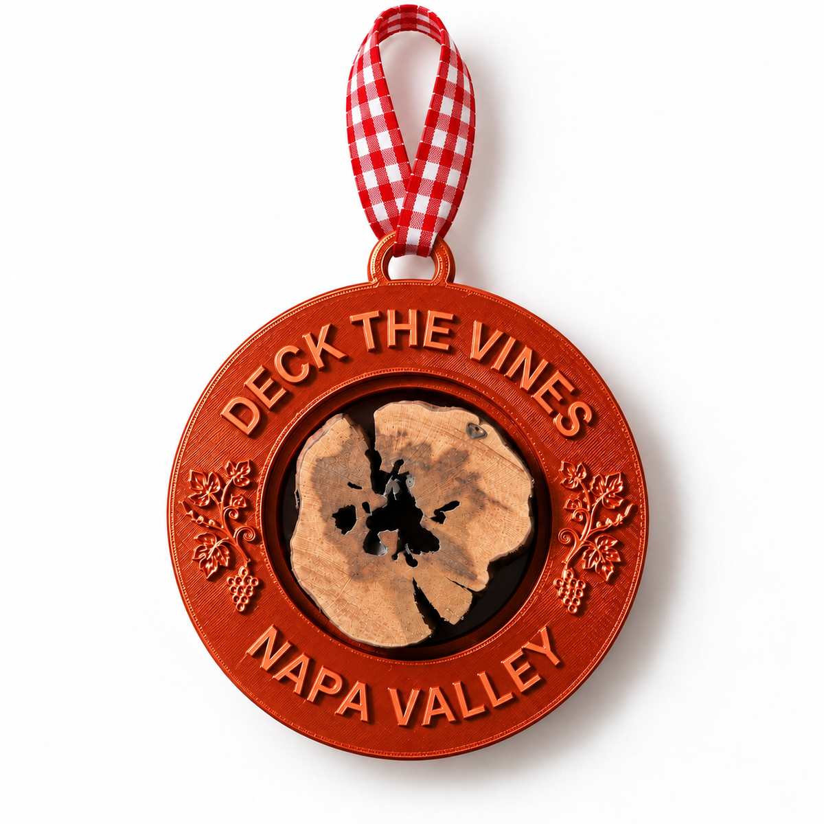 Napa Valley "Deck the Vines" Grapevine Holiday Ornament