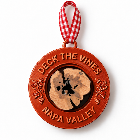 Napa Valley "Deck the Vines" Grapevine Holiday Ornament